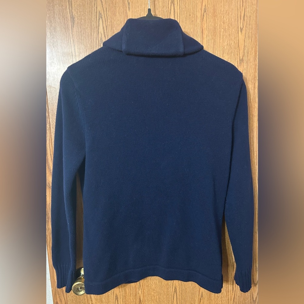 Lauren Ralph Lauren Knitted Cowl Neck Embroidered Cardigan - Picture 5 of 5